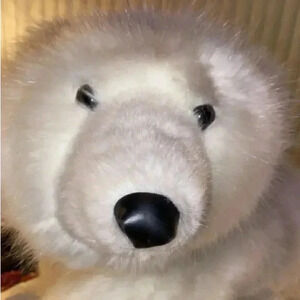 Ditz Designs Polar Bear Plush White Diamond Weighted The Hen House Smokey Nwt